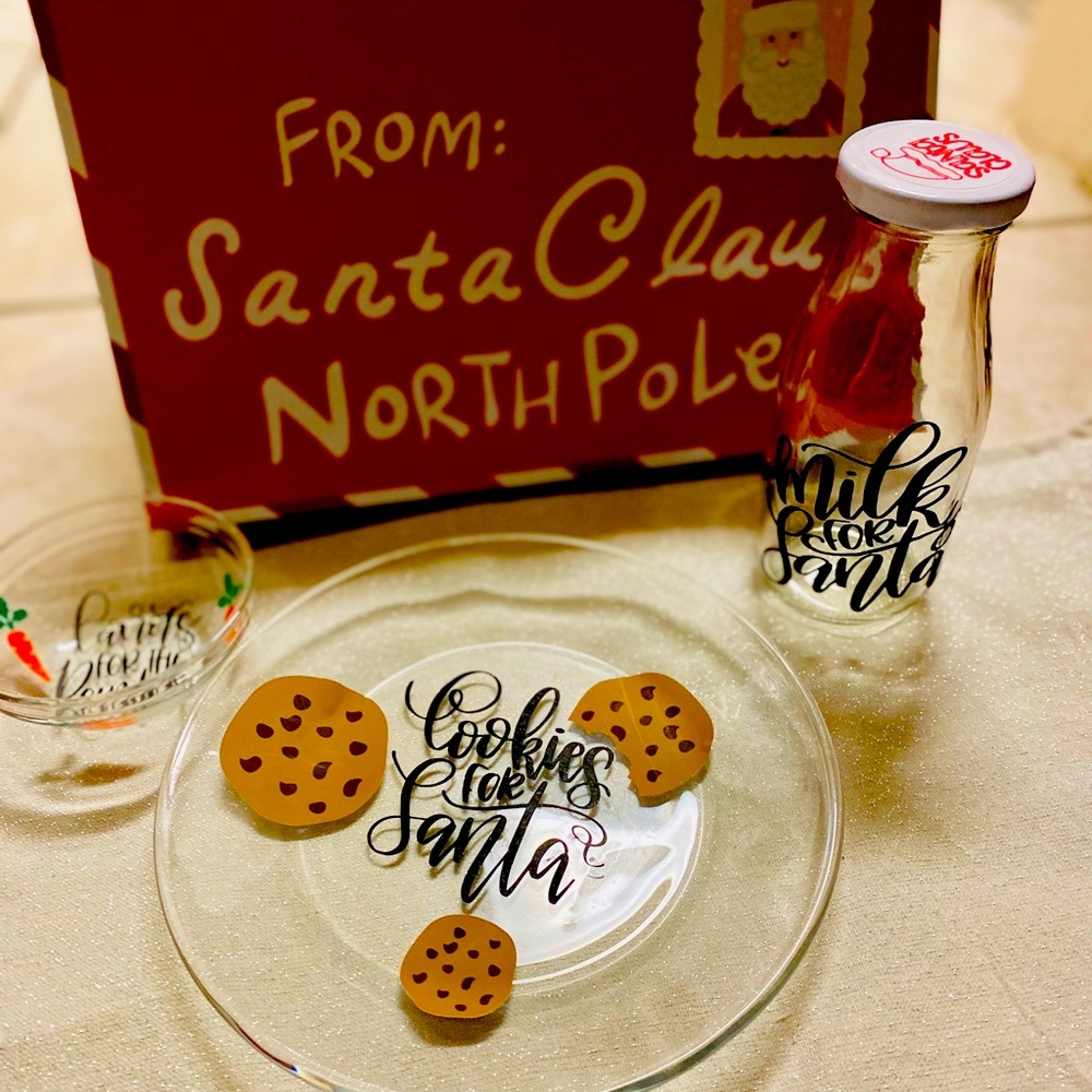 Cookies for Santa dish set with placemat